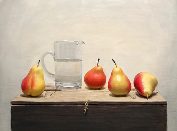 Red and Yellow Pears by Tsering  Hannaford | Lethbridge Gallery